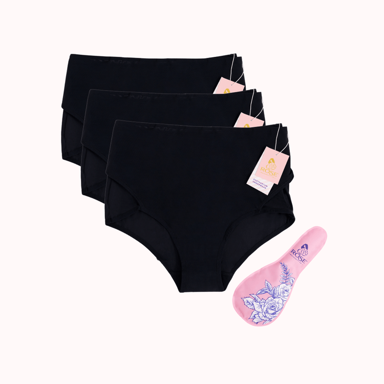 Get three pair of our best-selling postpartum recovery underwear and an ice/heat therapy pack
